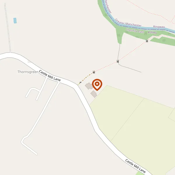 Map showing approximate location: Rose Cottage, Castle Mill Lane, Ashley, Altrincham, Cheshire, WA15 0QY