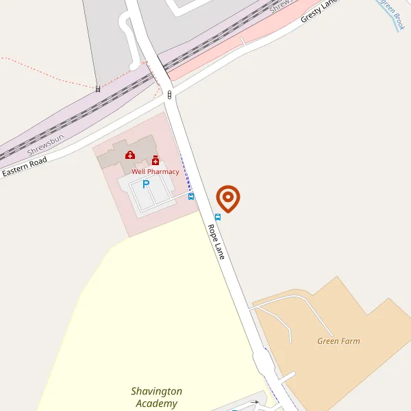 Map showing approximate location: Shavington Sports Centre, Rope Lane, Shavington, Cheshire, CW2 5DJ