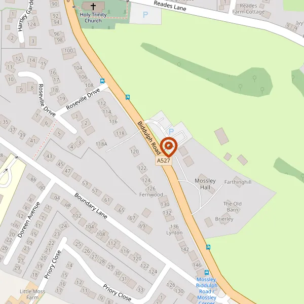 Map showing approximate location: 120, Biddulph Road, Congleton, Cheshire, CW12 3LY