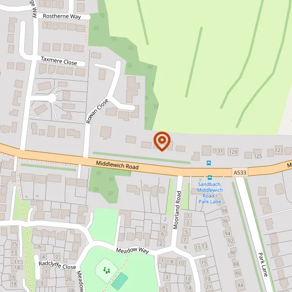 Map showing approximate location: 143, Middlewich Road, Sandbach, Cheshire, CW11 1JD