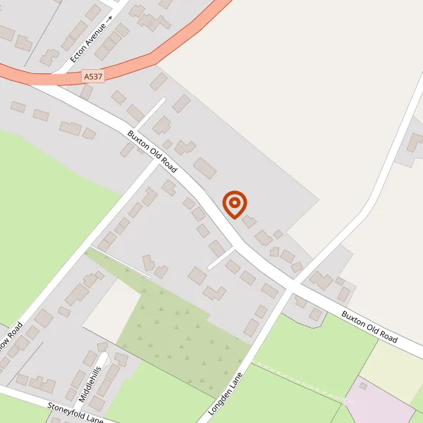 Map showing approximate location: 13, Buxton Old Road, Macclesfield, Cheshire, SK11 7EL