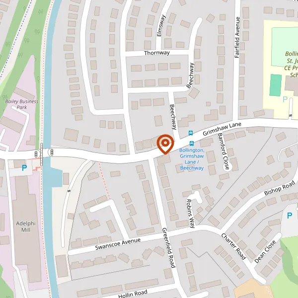 Map showing approximate location: Adelphi Mill Properties, Adelphi Mill, Grimshaw Lane, Bollington, SK10 5JB