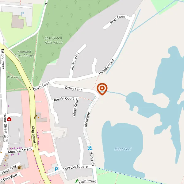 Map showing approximate location: 13, Drury Lane, Knutsford, Cheshire, WA16 6HA