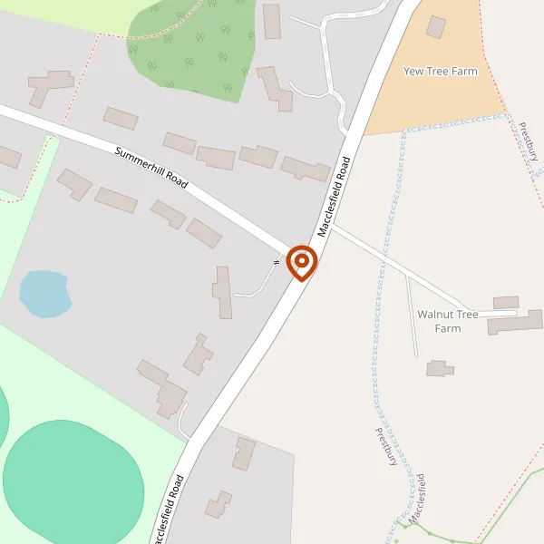 Map showing approximate location: Ridgeway, 90, Macclesfield Road, Prestbury, Cheshire, SK10 4AG