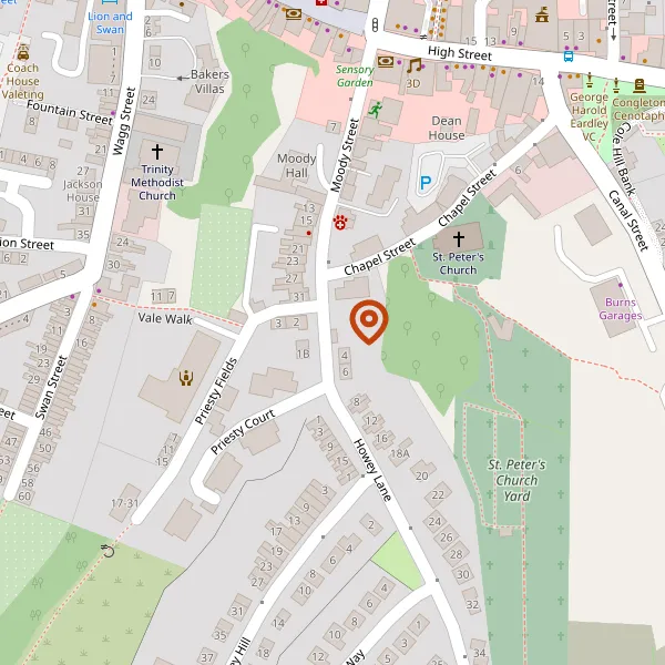 Map showing approximate location: Howey House, 2, Howey Lane, Congleton, CW12 4AE