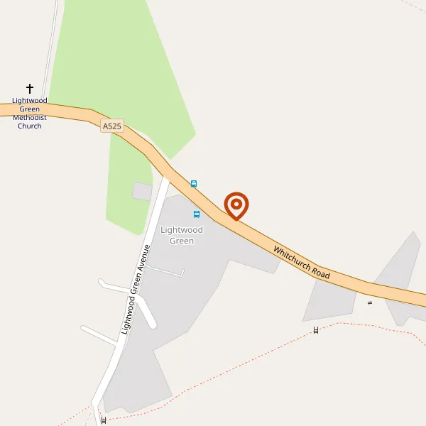 Map showing approximate location: Rose Lea, Whitchurch Road, Lightwood Green, Audlem, CW3 0EP