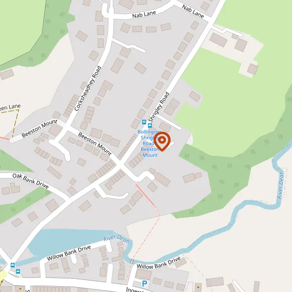 Map showing approximate location: The Vicarage, 35A, Shrigley Road, Bollington, Cheshire, SK10 5RD