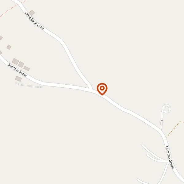 Map showing approximate location: Land At Little Back Lane, Martins Moss, Smallwood