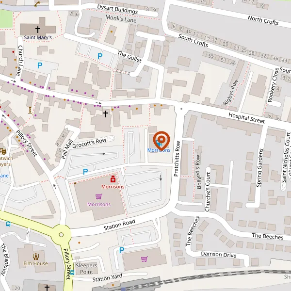 Map showing approximate location: Morrisons Petrol Filling Station, Station Road, Nantwich, Cheshire, CW5 5SP