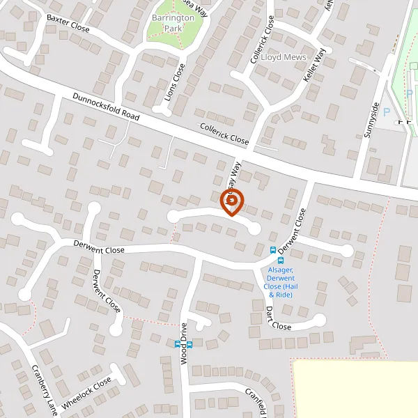 Map showing approximate location: 5, Lindsay Way, Alsager, ST7 2US