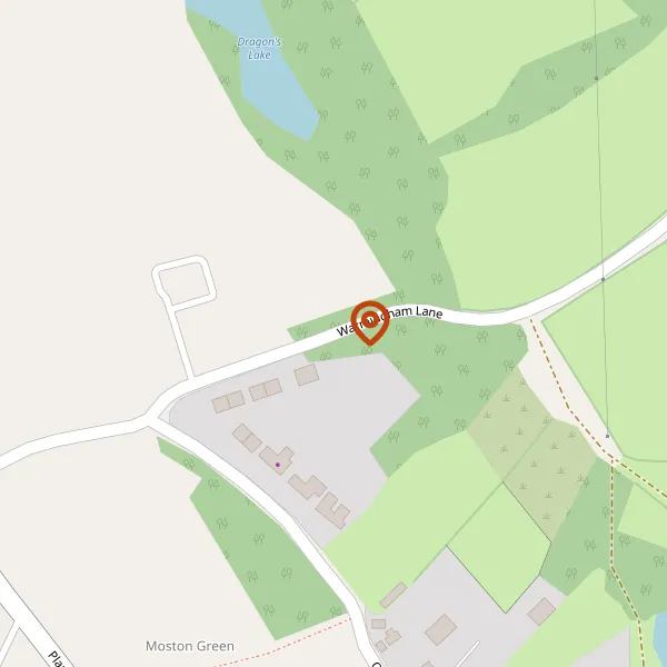 Map showing approximate location: Hillcrest, Warmingham Lane, Moston, CW11 3PS