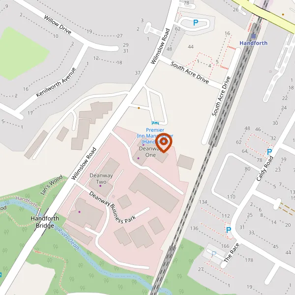 Map showing approximate location: Deanway Technology Centre, Wilmslow Road, Handforth