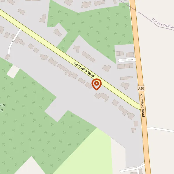 Map showing approximate location: Badgers Holt, 9, Northwich Road, Cranage, CW4 8HL