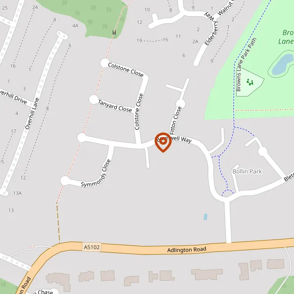 Map showing approximate location: 10, Bramwell Way, Wilmslow, SK9 2TL