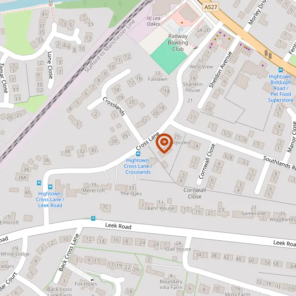 Map showing approximate location: 31, Cross Lane, Congleton, CW12 3JX