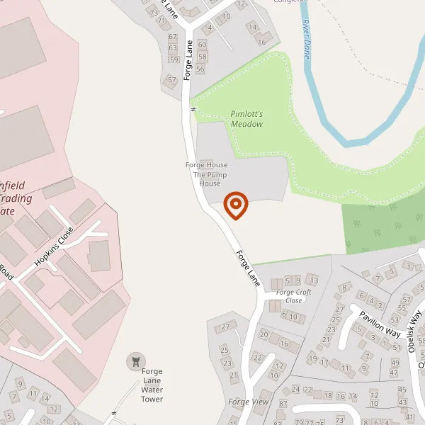 Map showing approximate location: Land At, Forge Lane, Congleton