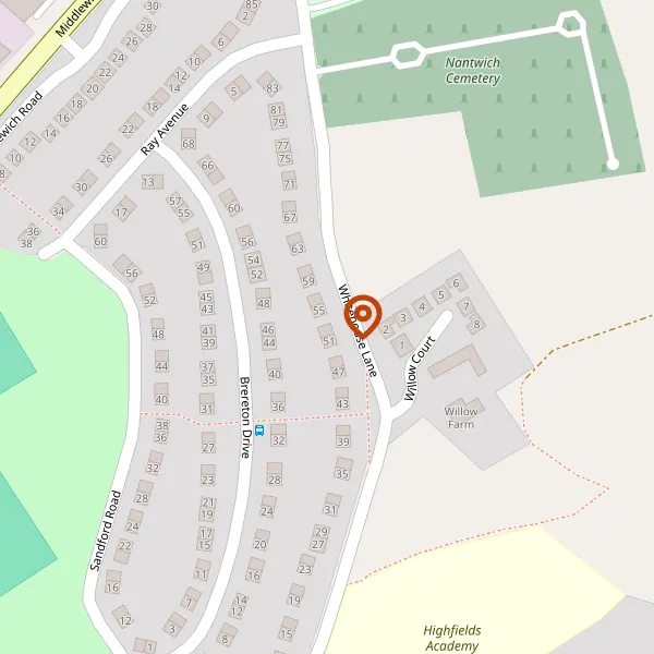 Map showing approximate location: 53, Whitehouse Lane, Nantwich, Cheshire, CW5 6HG