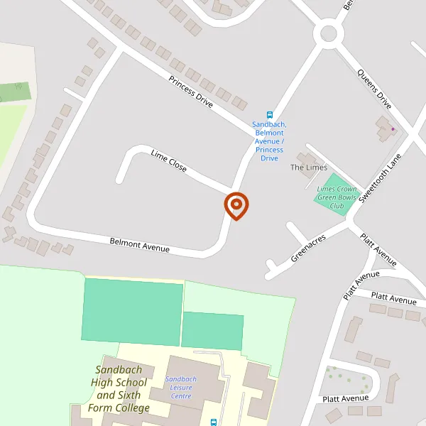 Map showing approximate location: 30, Belmont Avenue, Sandbach, Cheshire, CW11 1BY