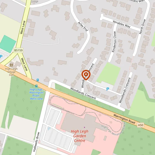 Map showing approximate location: 3, Woodlands Crescent, High Legh, Cheshire, WA16 6LP