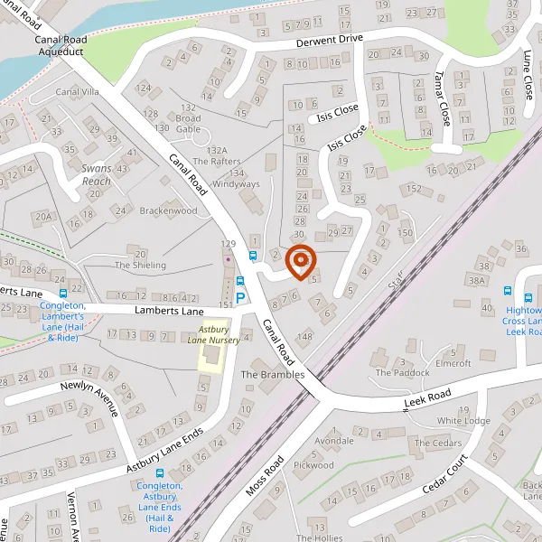 Map showing approximate location: 3, Moss Close, Congleton, CW12 3UG