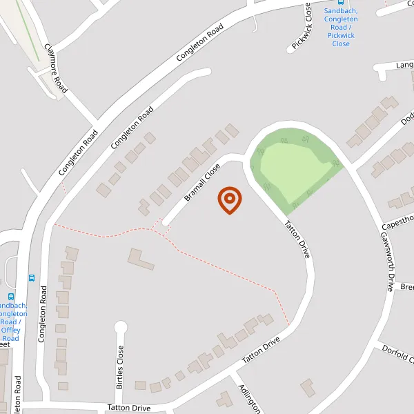 Map showing approximate location: 1, Bramall Close, Sandbach, CW11 1EF