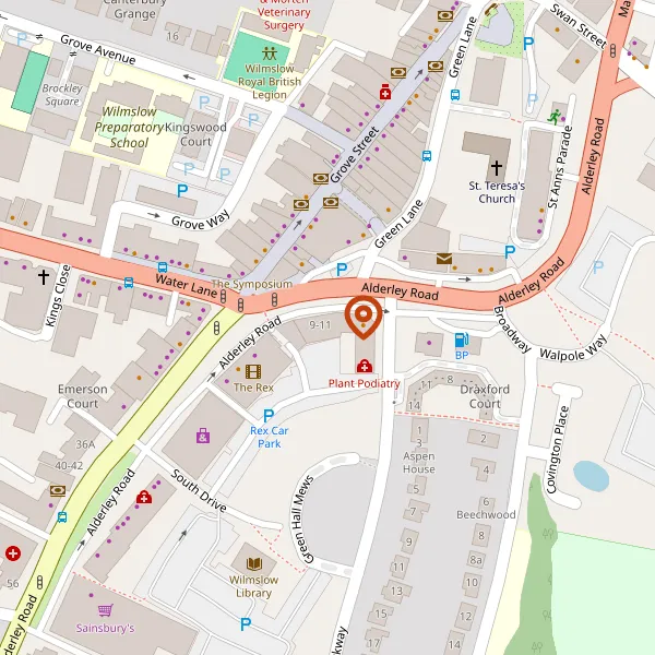 Map showing approximate location: 13-15, Rex Buildings, Alderley Road, Wilmslow, SK9 1HY