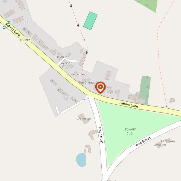 Map showing approximate location: Land North Of Ivy Farm, Salters Lane, Lower Withington