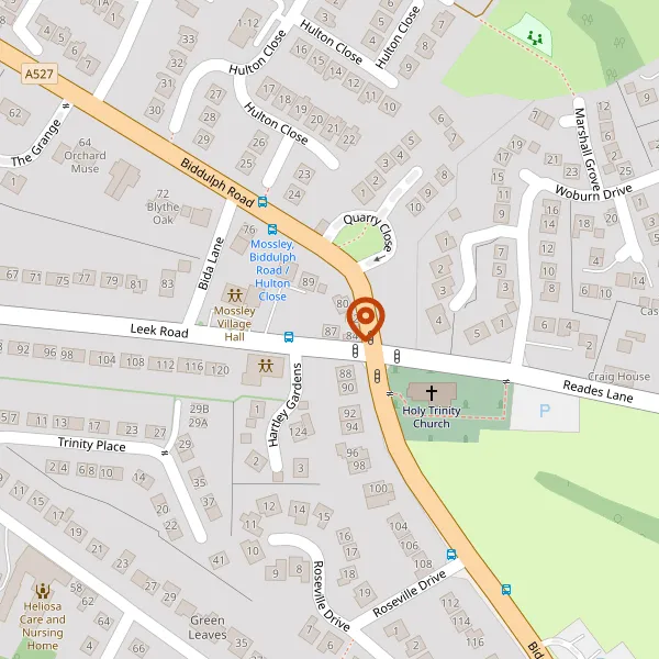 Map showing approximate location: 87, Leek Road, Congleton, Cheshire, CW12 3HX