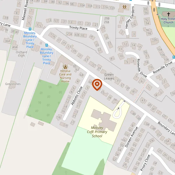 Map showing approximate location: 3, Abbotts Close, Congleton, CW12 3JD