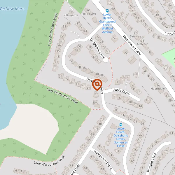 Map showing approximate location: 31, Daisybank Drive, Congleton, CW12 1LX