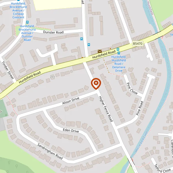 Map showing approximate location: 2, Alison Drive, Macclesfield, Cheshire, SK10 1PZ