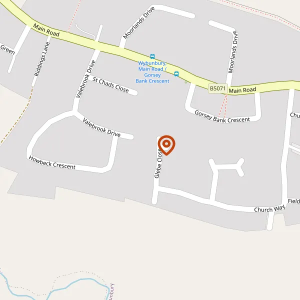 Map showing approximate location: 3, Glebe Close, Wybunbury, CW5 7SF