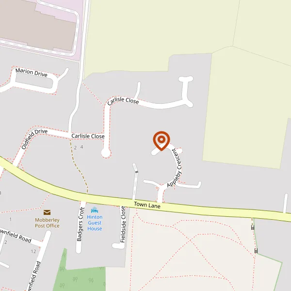 Map showing approximate location: 46, Appleby Crescent, Mobberley, Cheshire, WA16 7GB