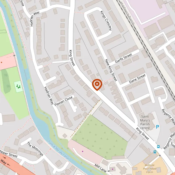 Map showing approximate location: 43, King Street, Middlewich, Cheshire, CW10 9EJ