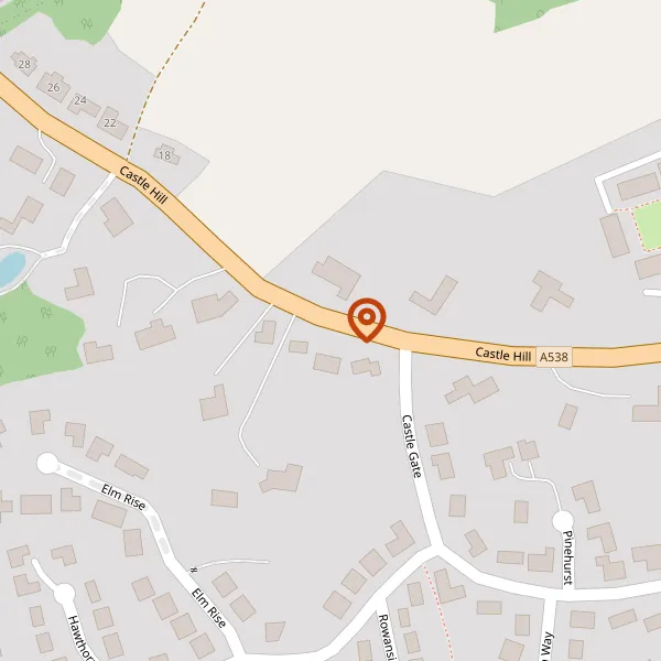 Map showing approximate location: Cottage 1, White Gables Farm, 20, Castle Hill, Prestbury, Cheshire, SK10 4AS