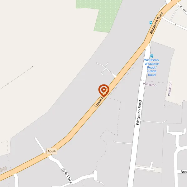 Map showing approximate location: 385, Crewe Road, Wistaston, Cheshire, CW5 6NW