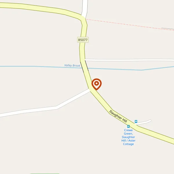 Map showing approximate location: Park Farm, Slaughter Hill, Crewe Green, Cheshire, CW1 5UP