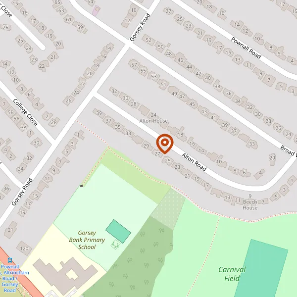 Map showing approximate location: 29, Alton Road, Wilmslow, SK9 5DY