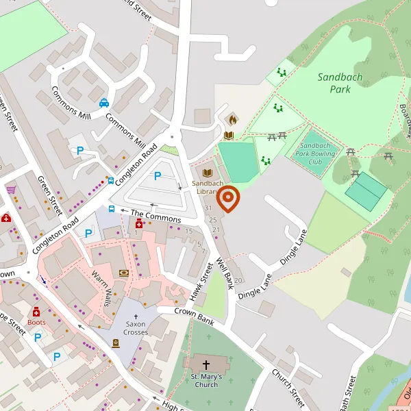 Map showing approximate location: The Commons House, 31, The Commons, Sandbach, Cheshire, CW11 1FJ