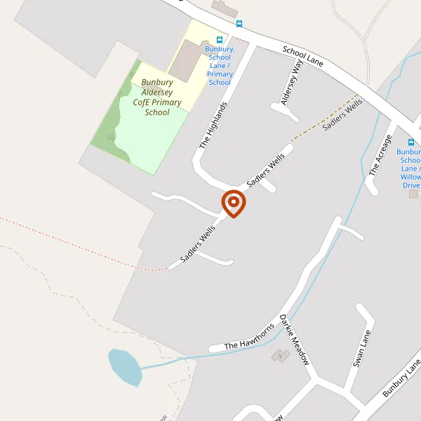 Map showing approximate location: 34, The Highlands, Bunbury, Tarporley, CW6 9NT