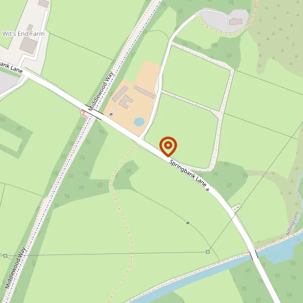 Map showing approximate location: Wits End Farm, Springbank Lane, Adlington, Macclesfield, SK10 4LD