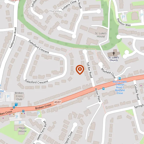 Map showing approximate location: 41, Dalesford Crescent, Macclesfield, Cheshire, SK10 3LE