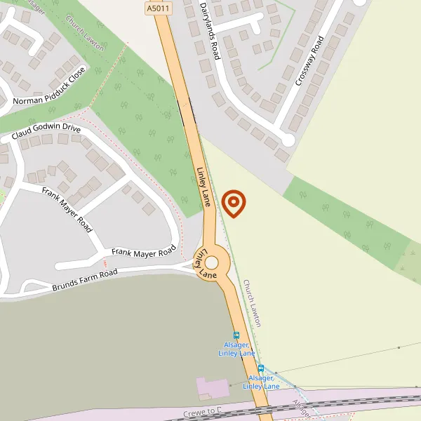 Map showing approximate location: Sainsbury's Supermarkets, Linley Lane, Alsager