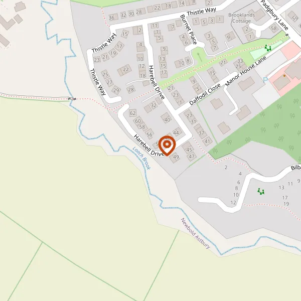 Map showing approximate location: 62, Harebell Drive, Congleton, CW12 4FA