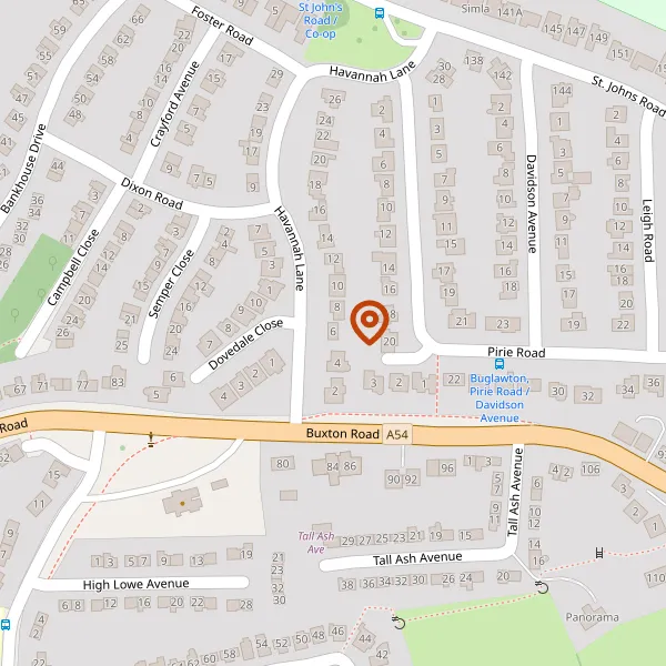 Map showing approximate location: 16, Havannah Lane, Congleton, CW12 2EA