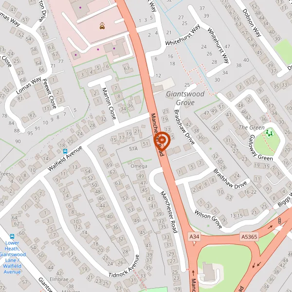 Map showing approximate location: 51A, Manchester Road, Congleton, CW12 2HX