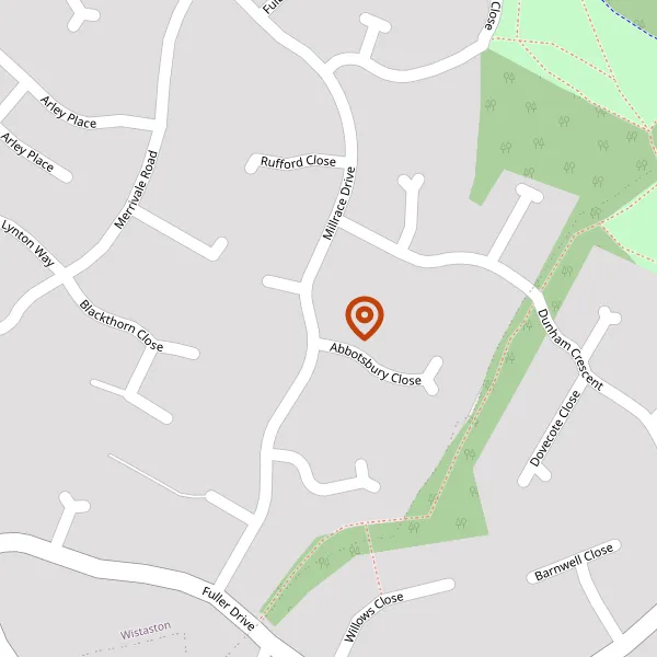 Map showing approximate location: 18, Abbotsbury Close, Wistaston, CW2 6XD