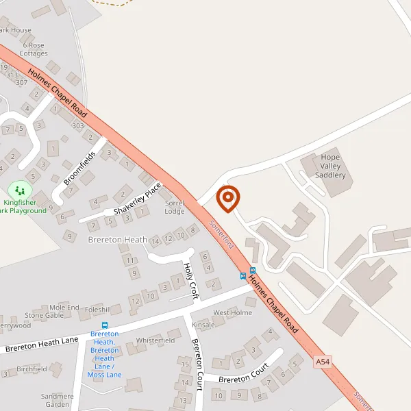 Map showing approximate location: Somerford Park Farm, Holmes Chapel Road, Somerford, CW12 4SW