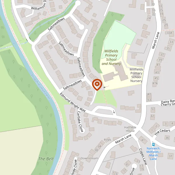 Map showing approximate location: 6, Salt Meadows, Nantwich, CW5 5HF