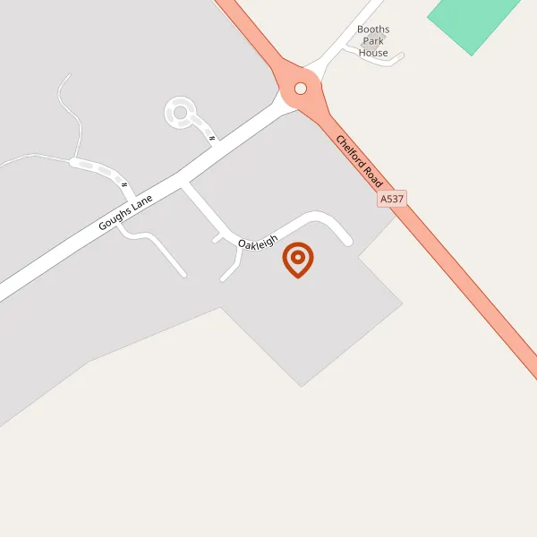 Map showing approximate location: 10, Oakleigh, Knutsford, Cheshire, WA16 8QW